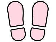 足跡のイラスト